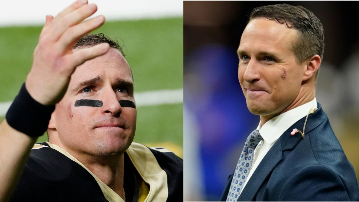 Drew brees makes his nbc debut, internet amazed by his new hair